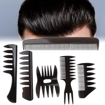 

hair comb 6pcs/set Retro Style Men Oil Hair Hairdressing Comb Portable Wide Large Tooth Hairstyle Comb hair brush