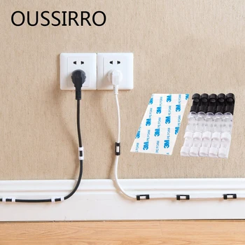 

20Pcs/Lot Wire Storage Clips Buckle Organizer Securing Cable Clamp Cable Housing Data Line Finishing Tool Fixed Fit 7mm Cables