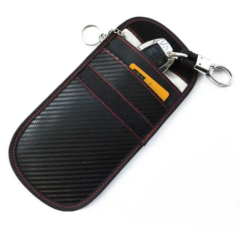 

Car Key Signal Blocker Pouch RFID Cell Phone Signal Blocking Protector Keyless Remotes Control Entry Fob Guard Signal Pouch Bag
