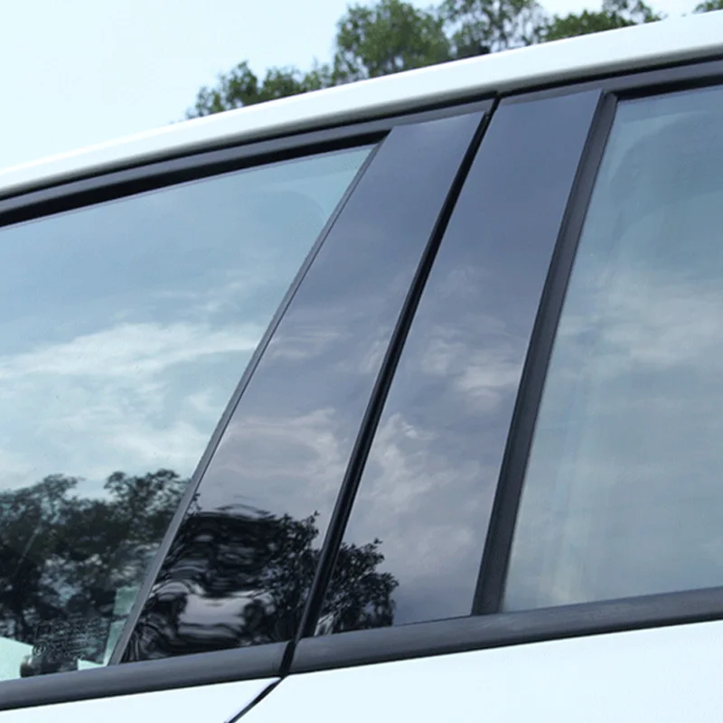  For Honda CRV XRV Accord Civic Car Window BC Column Decorative Sticker Trim Mirror Reflection Panel