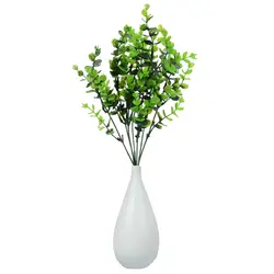 Искусственный Пластик 1 букет цветов поддельные эвкалипта спрей листьев растений для Украшение стола Office для дома Декор