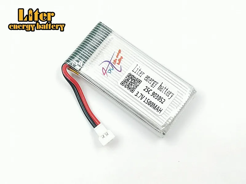 

3.7V 1500mAH Lipo Battery For X5SC X5SW X5uw x5uc x5hw x5hc H11D H11C 3.7 V 1500 mAH 25C discharge SM/JST 903052