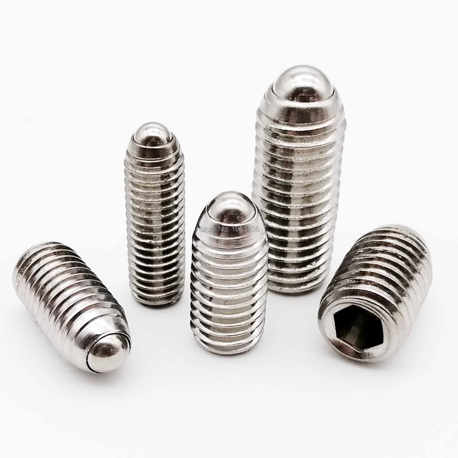 

2/20pcs M3 M4 M5 M6 M8 M10 M12 304 A2-70 stainless steel Hex Hexagon Socket Allen Spring Ball Plunger Set Screw Grub Point Bolt
