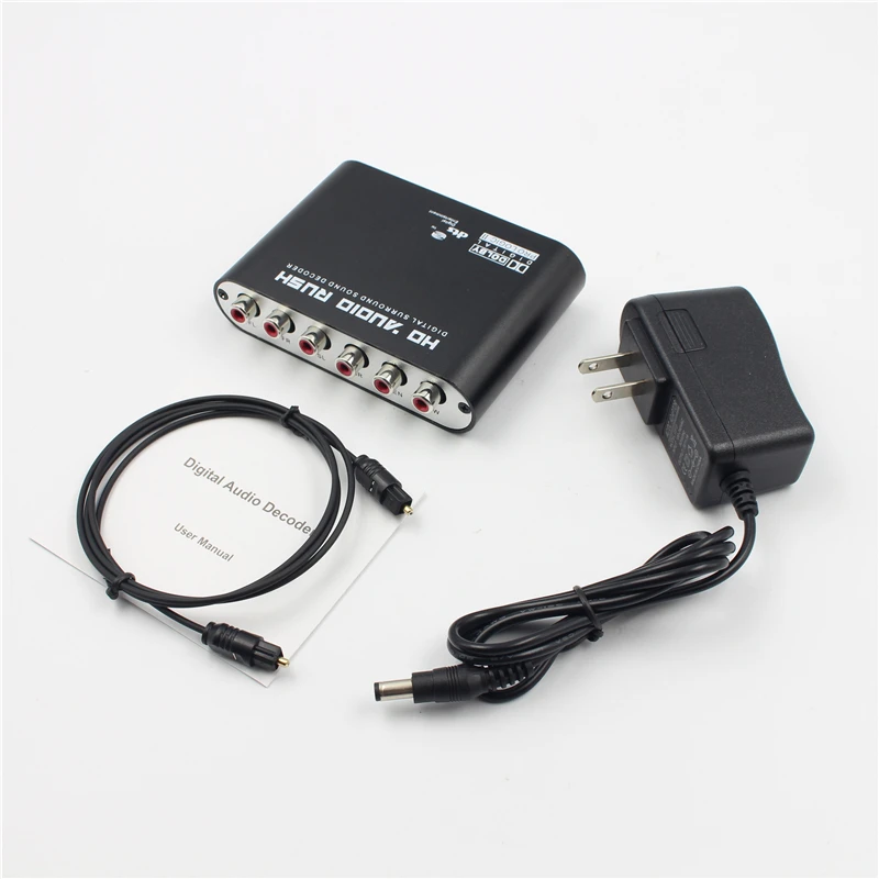 

5.1/2.1 Channel Digital Audio Sound Decoder SPDIF Coaxial to RCA DTS AC3 digital to 5.1 Amplifier Analog Converter optical cable