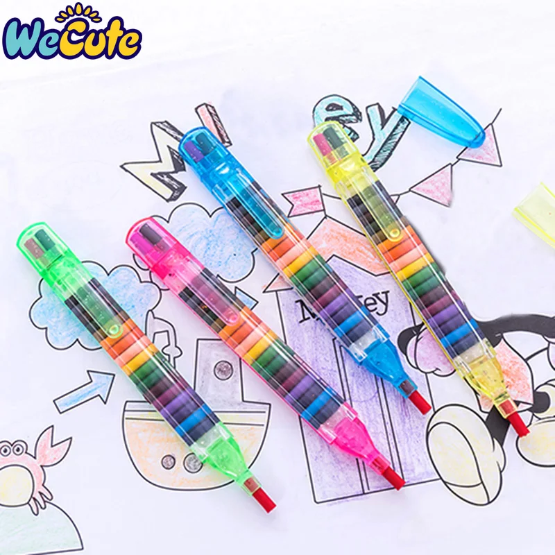 Wecute, детские игрушки, граффити, ручка, детские игрушки для рисования, 20 цветов, восковой карандаш, забавный, креативный, образовательный, масляная пастель, художественный подарок