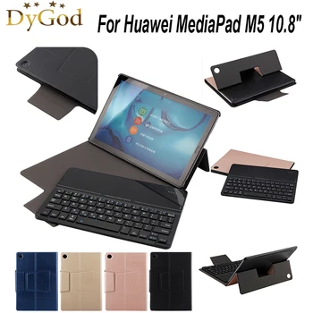 

Removable Wireless Bluetooth Keyboard for Huawei MediaPad M5 10.8"CRM-AL09 CRM-W09 Portfolio Leather Stand Case Tablet Cover