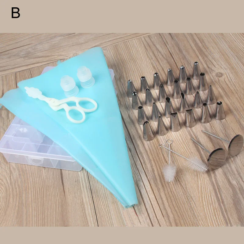 

Cake Decorating Tips Set Kitchen Accessories Stainless Steel Nozzles Set Cake Tools Silicone Icing Piping Dessert Decorators