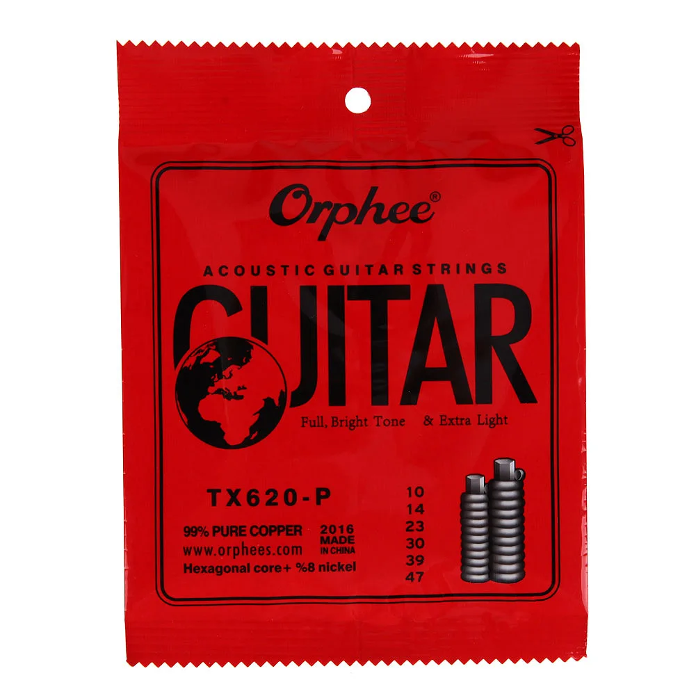Orphee акустические народные гитарные стальные струны серии TX Cooper полный набор