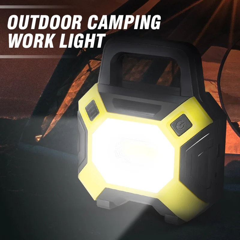

Waterproof COB Work Light Portable LED Lamp Spotlight Floodlight USB charging Rechargeable Outdoor Camping Tent Lamp for Hiking