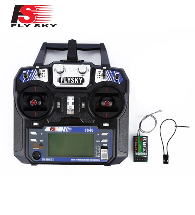 

FlySky FS-i6 2.4G 6CH AFHDS RC Transmitter With FS-iA6 Receiver For Eachine Racer 250 Helicopters Quadcopter Airplane
