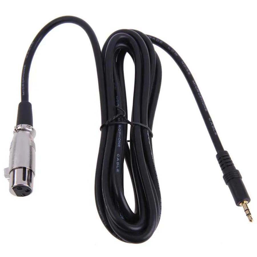 

New XLR 3 Pin Female to Right Angle 1/8 XLR3F to Right-angle 3.5 mm TRS for DV camera/ microphone mic