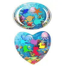 Детский игровой коврик для воды охлаждающая Подушка надувной утолщенный ПВХ детский животик время игровой коврик круг/форма сердца плавательный бассейн активный коврик игрушки