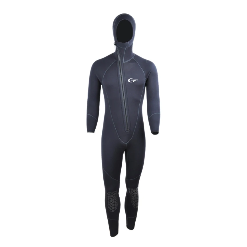 

ELOS-Yon Sub 5mm Winter Warm Neoprene Scuba Diving Wetsuit 5mm Men Hood Surfing Front Zipper Snorkeling Spearfishing Diving Su