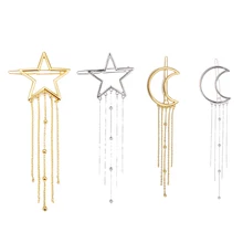 4 шт. заколки для волос металлические полые в форме звезды, Луны заколки для волос Головные уборы заколки для волос для девушек