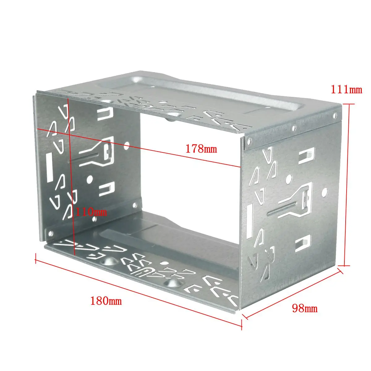 2 Din Universal Car Stereo DVD Player Radio Fascia Dash Panel Mount Trim Metal Frame Install Kit
