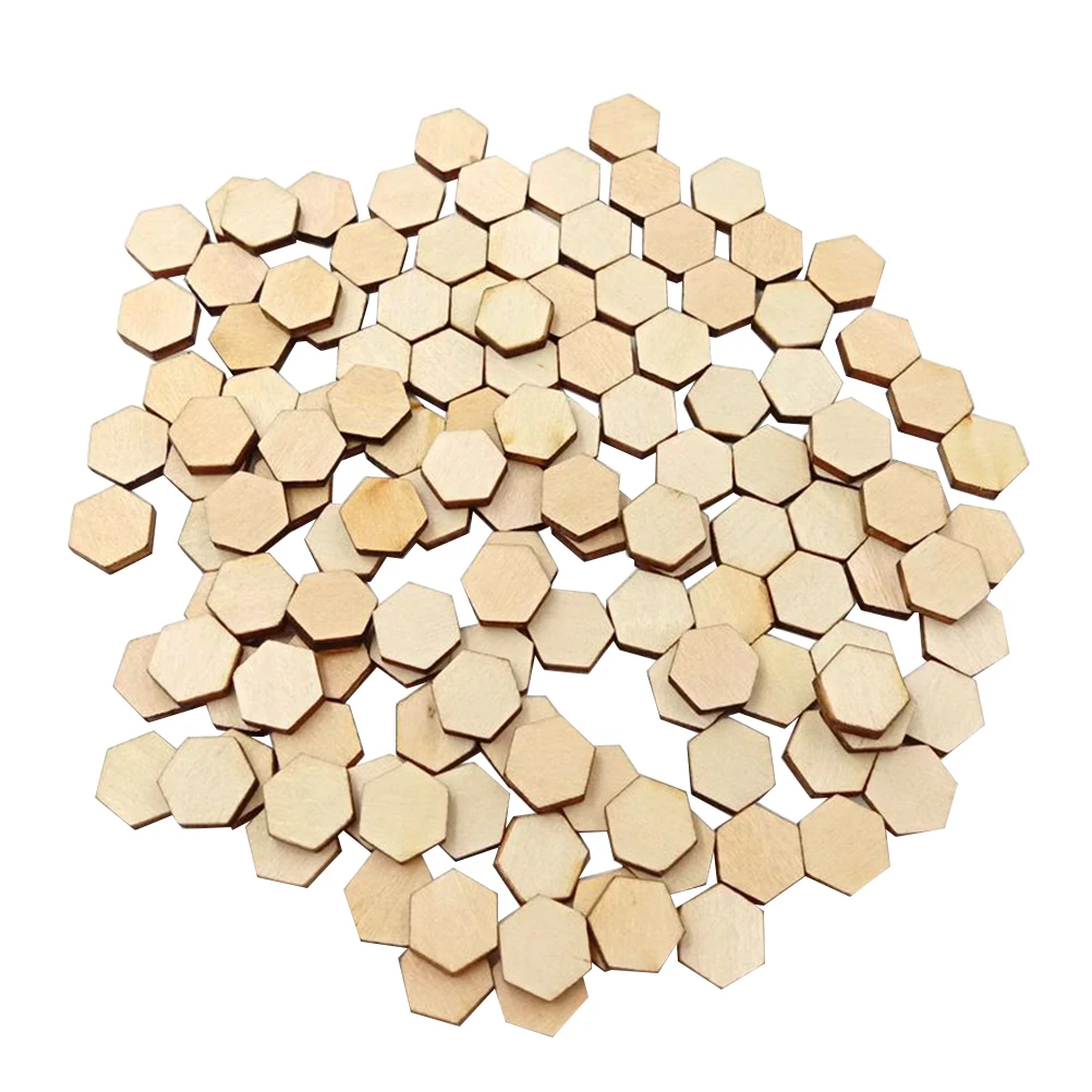 

100PCS Honeycomb Unfinished Wood Circle Wooden Pieces Cutouts Ornaments Children'S Puzzle Hand-Painted DIY Material For Crafts