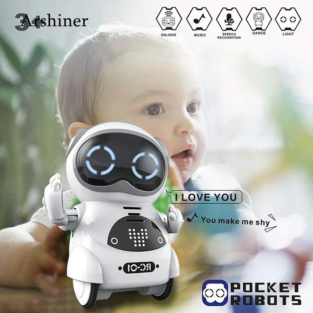 Multifunctional Electric Voice Smart Mini Pocket Robot Early Educational Interaction Tale Robot