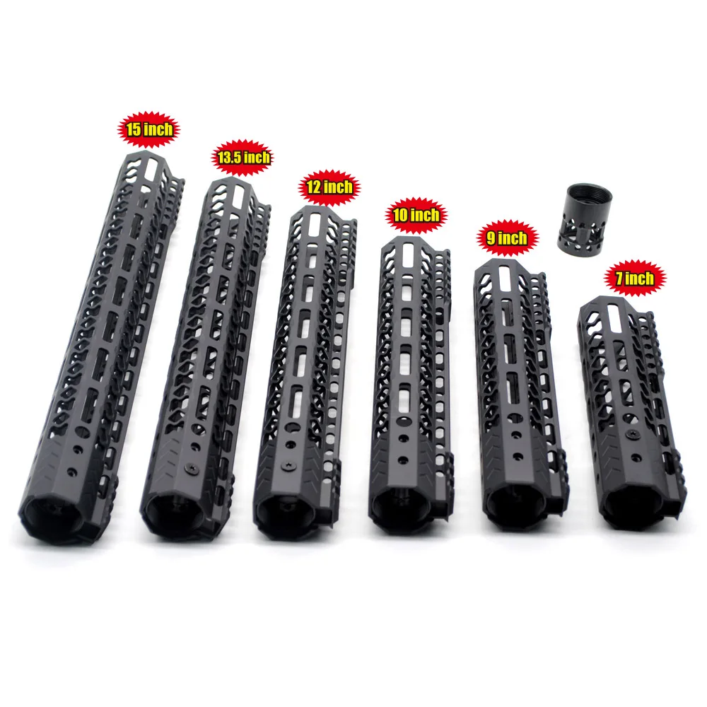 TriRock Ultralight Slim 7 'Ə'' 10 '཈'' 13 5 'ཋ'' M lok Handguard Rail Picatinny Mount System _black