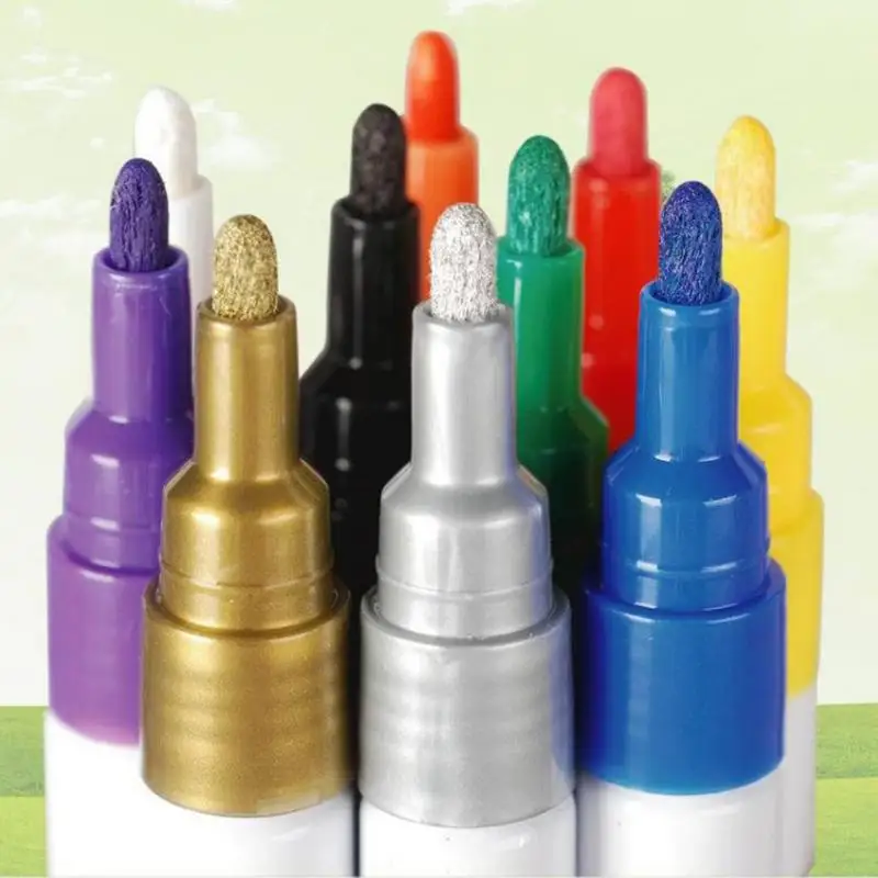 

1 Piece Waterproof Car Wheel Tire Oily Car Paint Pen Painting Mark Pen Auto Rubber Tyre Tread Metal Paint Marker Hot Product