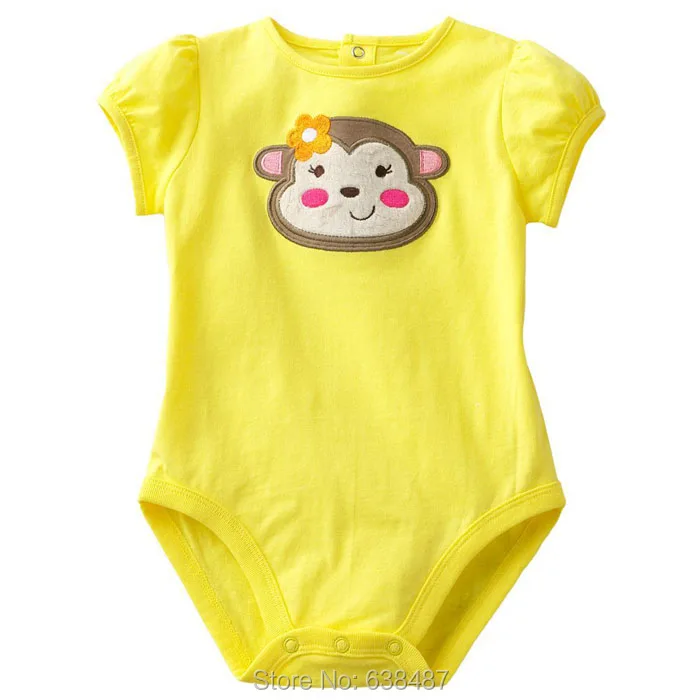 

New 2019 Branded 100% Combed Cotton Newborn Baby Girls Clothing Clothes Summer Bebe Bodysuti Creeper Jumpsuit Short Sleeve Girls