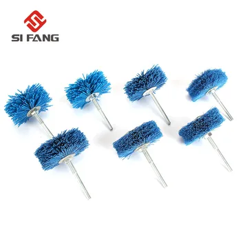 

7Pcs Drill Abrasive Wire Grinding Wheel Nylon Bristle Polishing Brush for Wood 80-600 Grit Dremel Accessories
