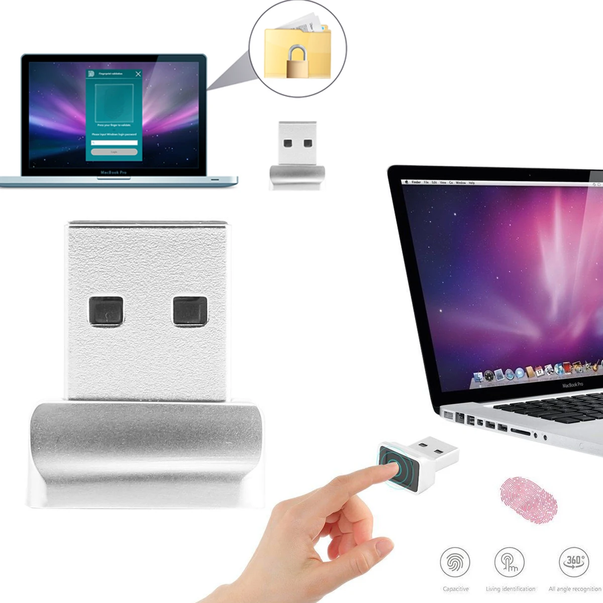 

USB Fingerprint Reader For Windows Security Key Biometric Fingerprint Scanner Sensor Dongle Module For Instant Touch
