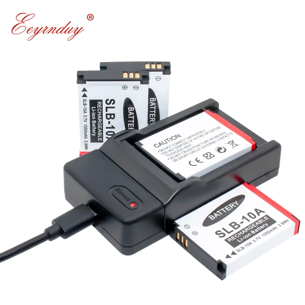

4PACK SLB-10A Rechargeable Battery charger set For SAMSUNG HMX-U10 HMX-U100 SL720 SL310W SL820