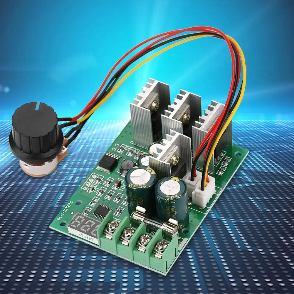 

15KHz DC6-60V 30A Motor Speed Regulator PWM DC Motor Speed Controller Digital Display 0~100% Adjustable Drive Module