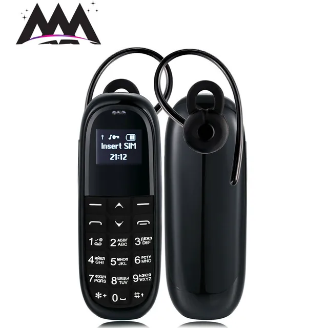 Cheap AEKU KK1 mini Headphone Cell Phone Low Radiation handsfree Bluetooth Dialer For Kids children Mobile Phone