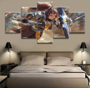 

Home Decor Canvas Overwatch Brigitte Game 5 Piece Anime Girl Art Poster Prints Picture Wall Decoration Painting Wholesale