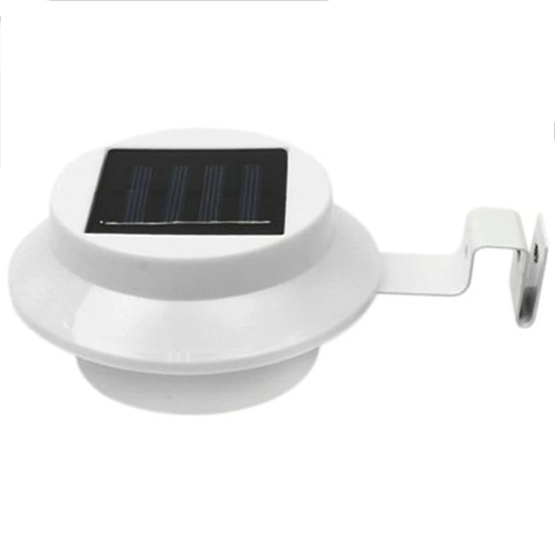 

New 6Pack Outdoor Solar Gutter Led Lights - White Sun Power Smart Solar Gutter Night Utility Security Light