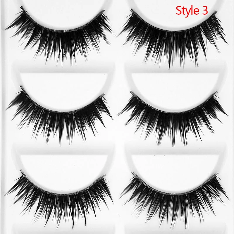

Kimcci 5Pairs Natural Long False Eyelashes Fake Lashes Makeup 3D Mink Llashes Eyelash Extension for Beauty Tools Cilia Cilios