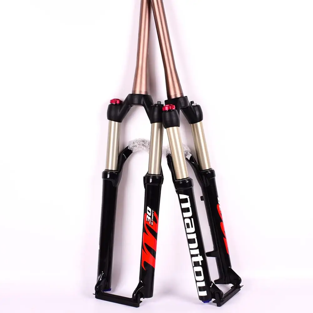 LUTU MTB Bike Suspension Fork Tapered steer 140mm Travel Crown//Remote Lockout