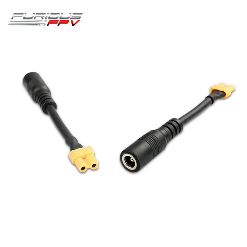 

FuriousFPV Power Cable 95mm With XT30 Female and DC 2.1mm Female Plug For SPC-TBS Crossfire TX for RC FPV Racing Drone Part Accs