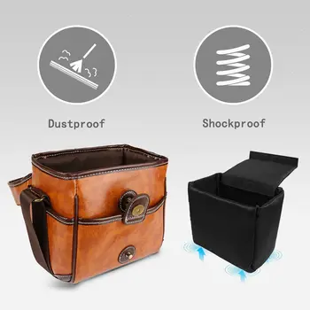 

Vintage Camera Bag, DSLR Shoulder Camera Bag with Removable Inserts, Waterproof Shockproof Camera Case for Canon, Nikon, Sonny,