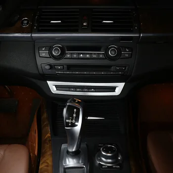 

For BMW X5 E70 2008-2013 Car Accessories Silver and Glossy Black ABS Car Driving Aid Control Frame Trim 1 Pcs