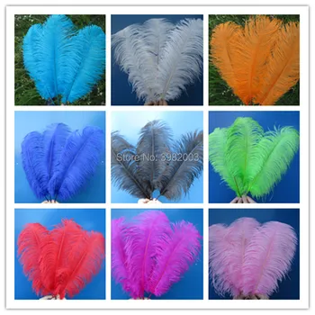 

Wholasale 10pcs/lot ostrich feathers 50-55 cm for craft wedding party supplies Carnival dancer decoration plumages