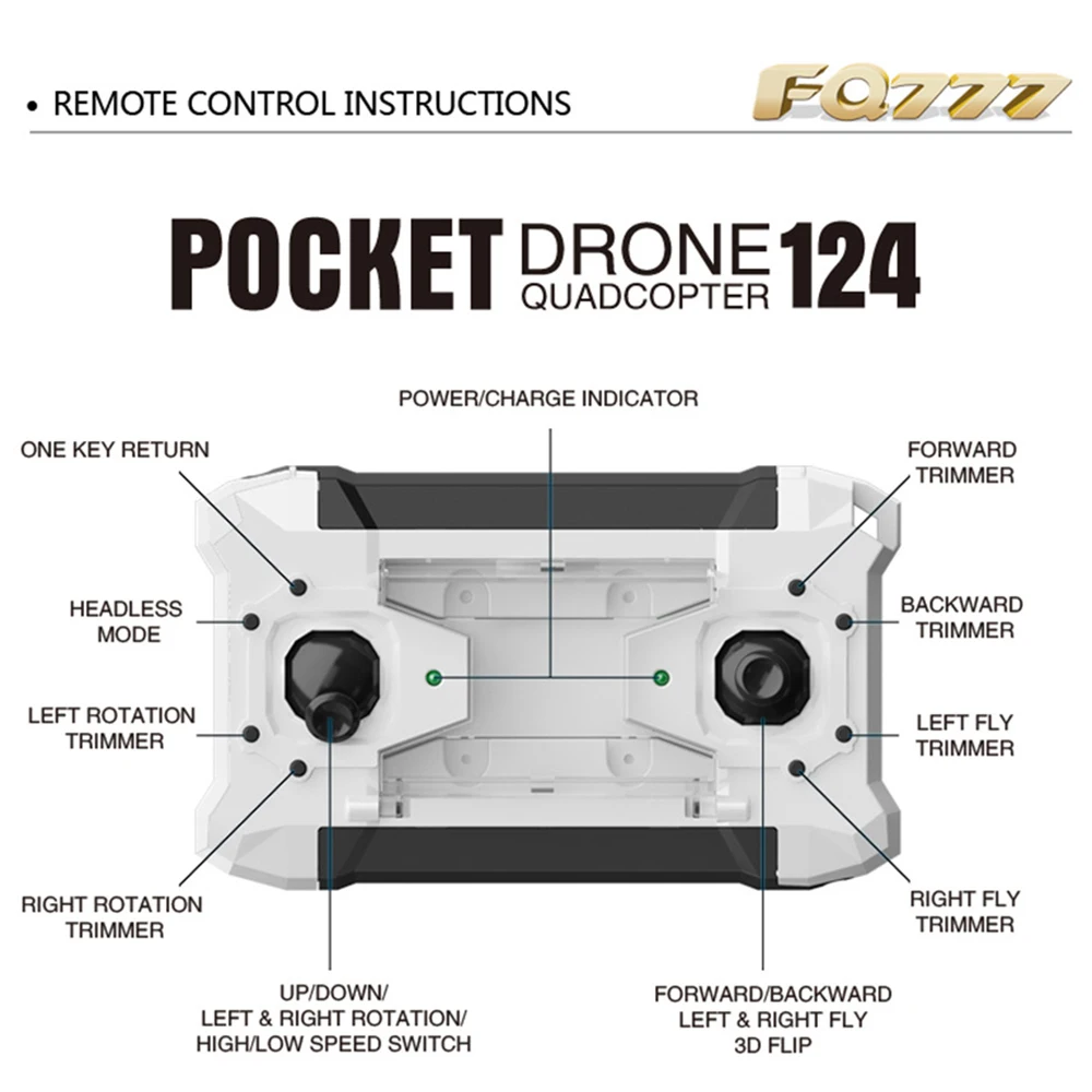 FQ777-124 FQ777 124 RC Drone Micro Pocket Drone 4CH 6Axis Gyro Switchable Controller Mini quadcopter RTF RC helicopter Kid Toys