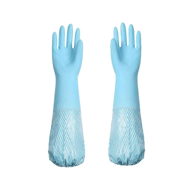 Флисовые перчатки с ограниченным открыванием водонепроницаемые кухонные прочные утолщенные резиновые латексные перчатки для мытья посуды зимние перчатки