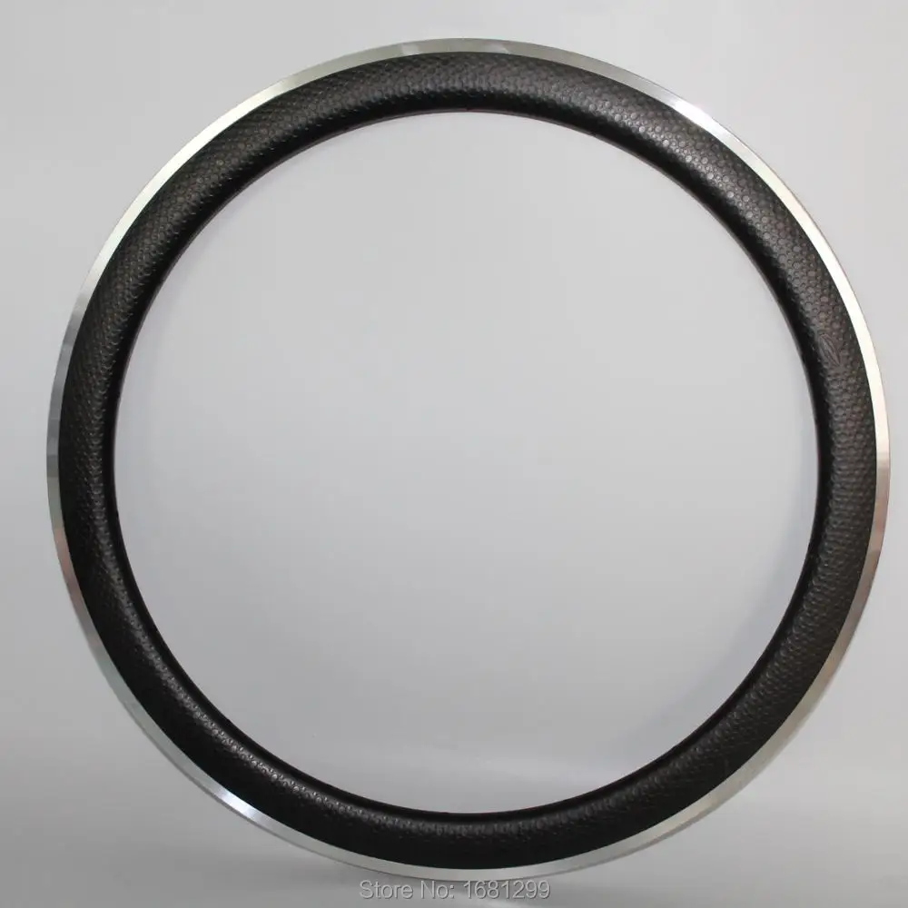 

Newest 700C Road bike 50mm dimpled clincher rim matte UD carbon fibre bicycle moonscape wheels alloy brake surface Free shipping