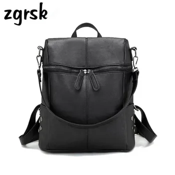 

Lady Pu Leather Anti Theft Backpack Women Shoulder Bag Pu Double Zipper School Bags For Teenage Girls Backpacks Rucksack