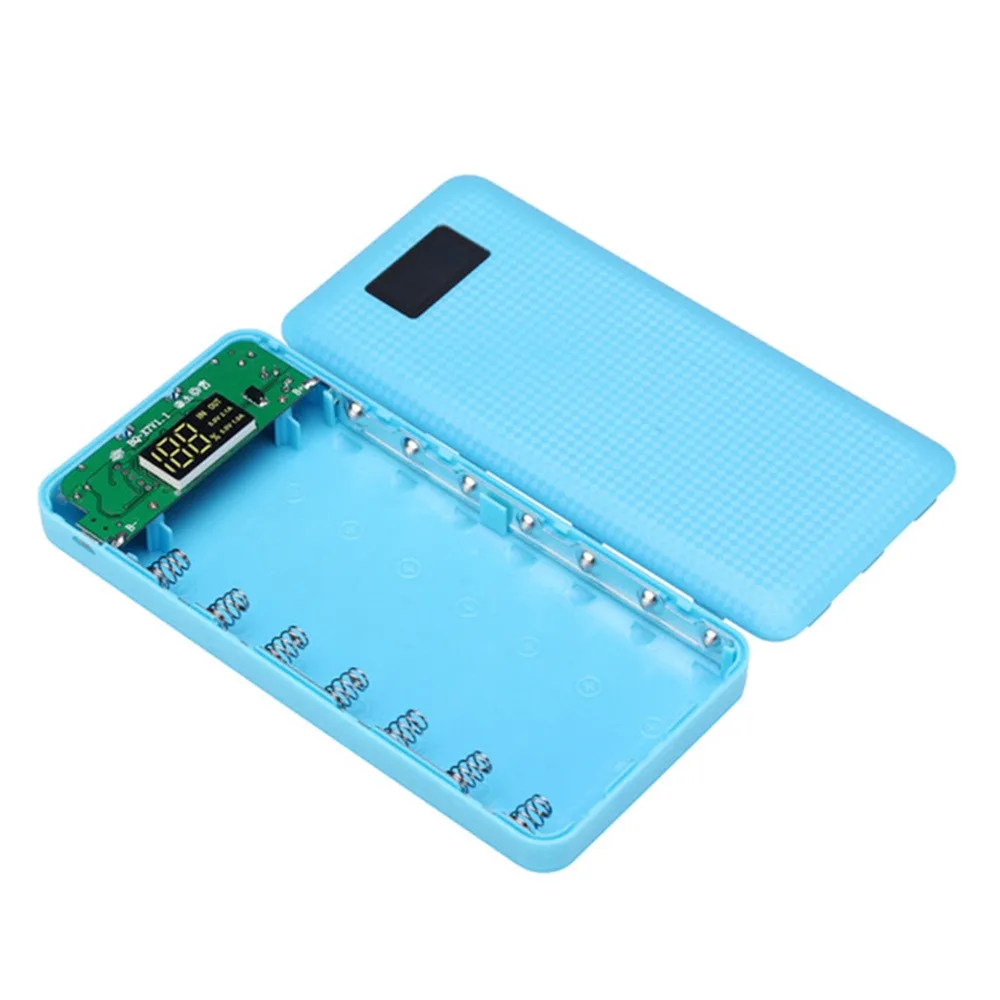 New 5V 2.1A 3 USB 7X 18650 DIY Mobile Power Bank Case Kit Battery Charger Box Case Free Soldering Design Mobile Phone Chargers