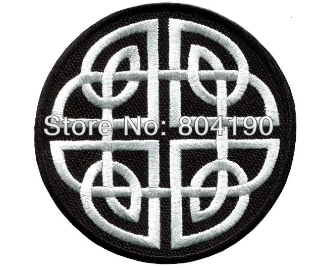 Negro Blanco Nudo Celta Irlandés Goth Biker Chaleco Tatuaje Wicca