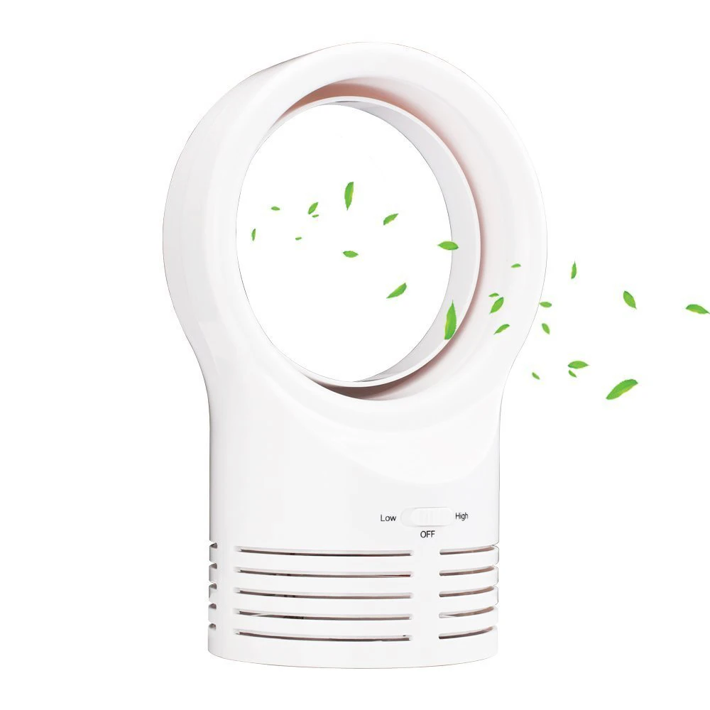 Портативный мини-вентилятор Leafless-домашний и офисный безопасный Электрический вентилятор для работы/Lear/Sleep (белый)