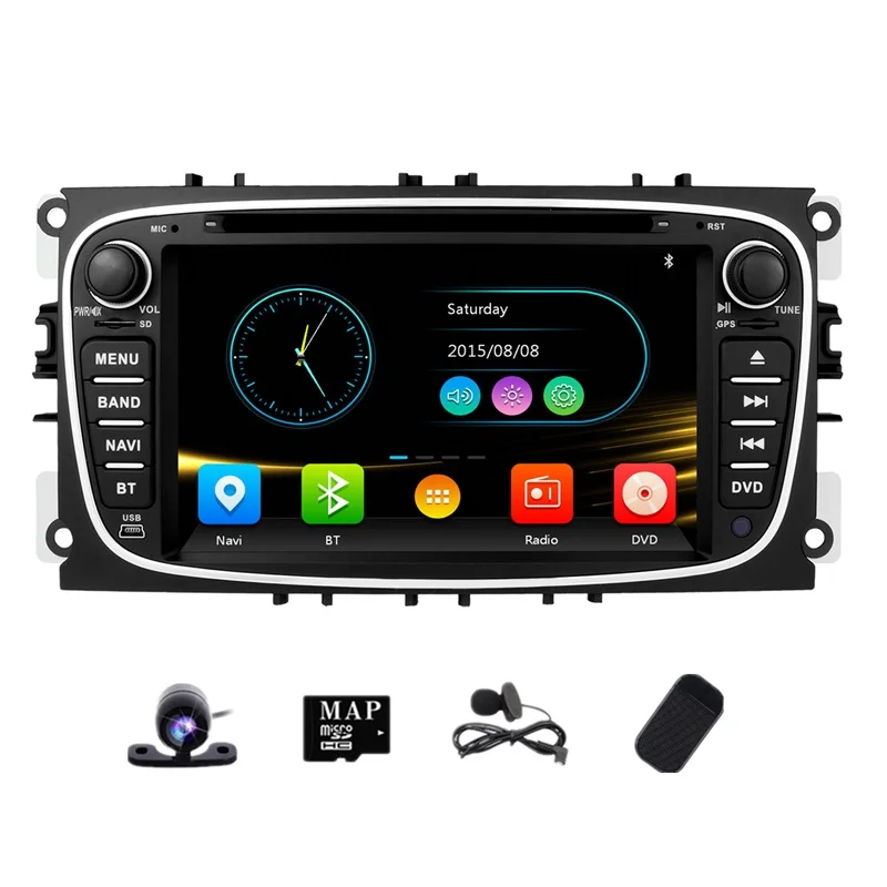 7 дюймов 2 Дин DVD gps плеер Авто Радио Аудио для Ford Focus S C Max Mondeo Galaxy 2008 2010 2009 BT 3g 8 ГБ