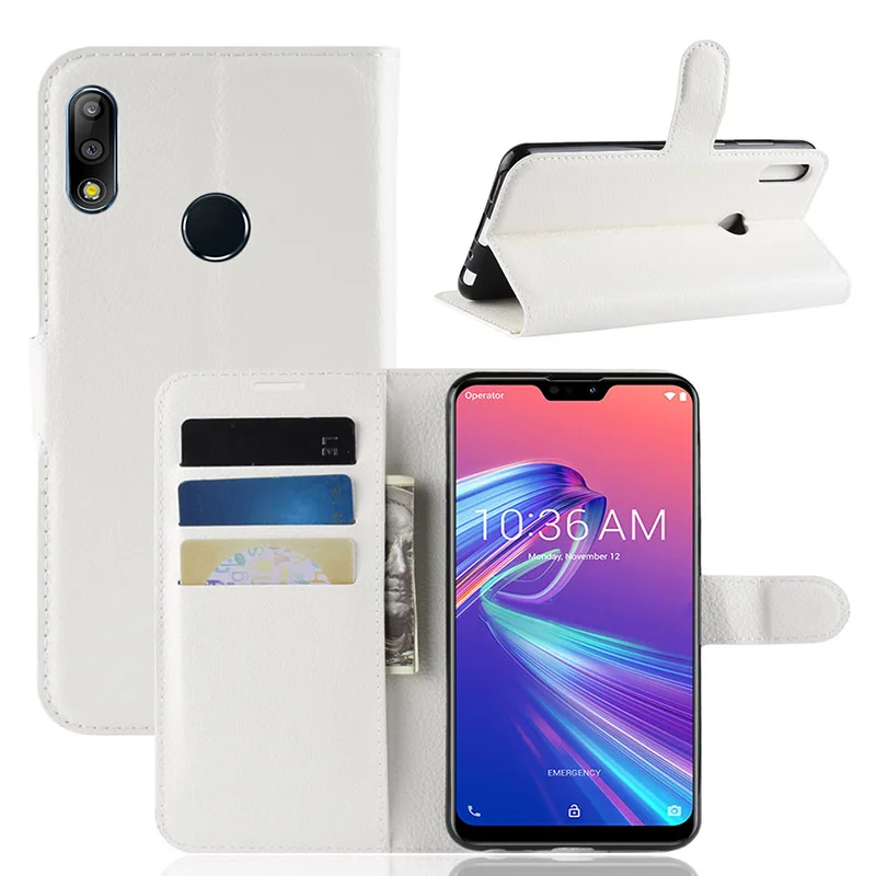 Чехол Кошелек YeLun для Asus Zenfone Max Pro (M2) ZB631KL Angry Eyes Bear Bulldog кожаный чехол с