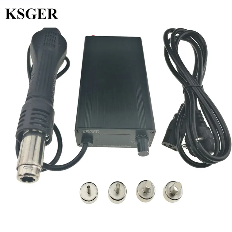 KSGER железные пистолеты с горячим воздухом паяльная станция DIY OLED T12 регулируемая