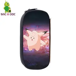 Pokemon Clefable Galaxy пространство косметический чехол большой ёмкость карандашница дети обувь для мальчиков детские канцелярские принадлежности