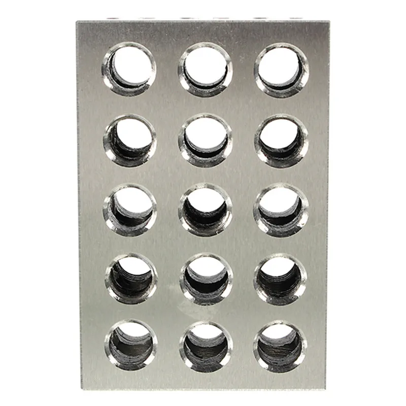 parallel clamping block 2Pcs Hardened Steel Block 23 Holes Parallel Clamping Block Lathe Tools Precision 0.005mm for Machine Tool 25x50x75mm