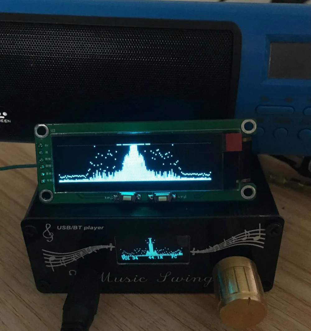 SUOYATE OLED Music Spectrum Display Analyzer MP3 CAR PC Amplifier Audio Level Indicator Music Rhythm Analyzer VU Meter 8 Kinds